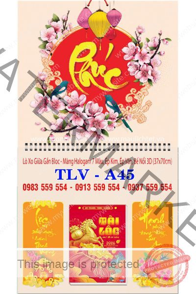 Lịch bloc lò xo giữa Phúc Bình An