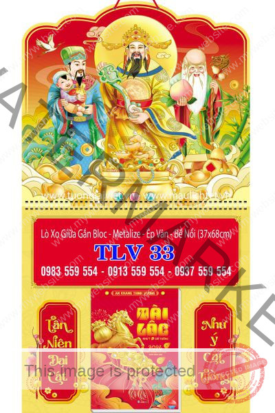 Lịch bloc lò xo giữa Phúc Lộc Thọ