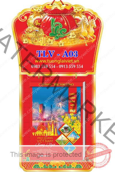 Lịch bloc siêu cực đại 30x40 Chữ Cẩm Thạch