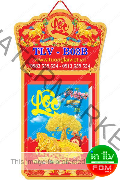 Lịch bloc siêu cực đại 30x40 Chữ Lộc