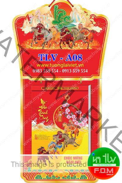 Lịch bloc siêu đại 20x30 Con Giáp Tài Lộc