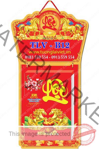 Lịch bloc siêu đại 20x30 Lộc Phong Thủy